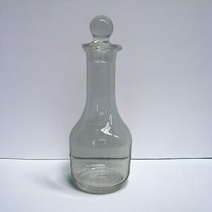 Clear Glass Vinegar Oil Cruet Dispensers Bottle With Stopper / Top